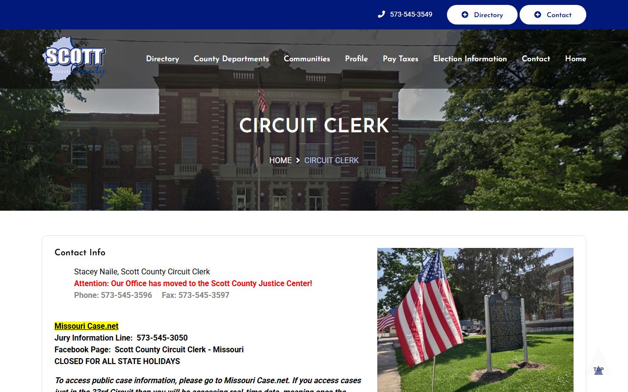 Scott County court records after arrest Circuit Clerk Case.net information